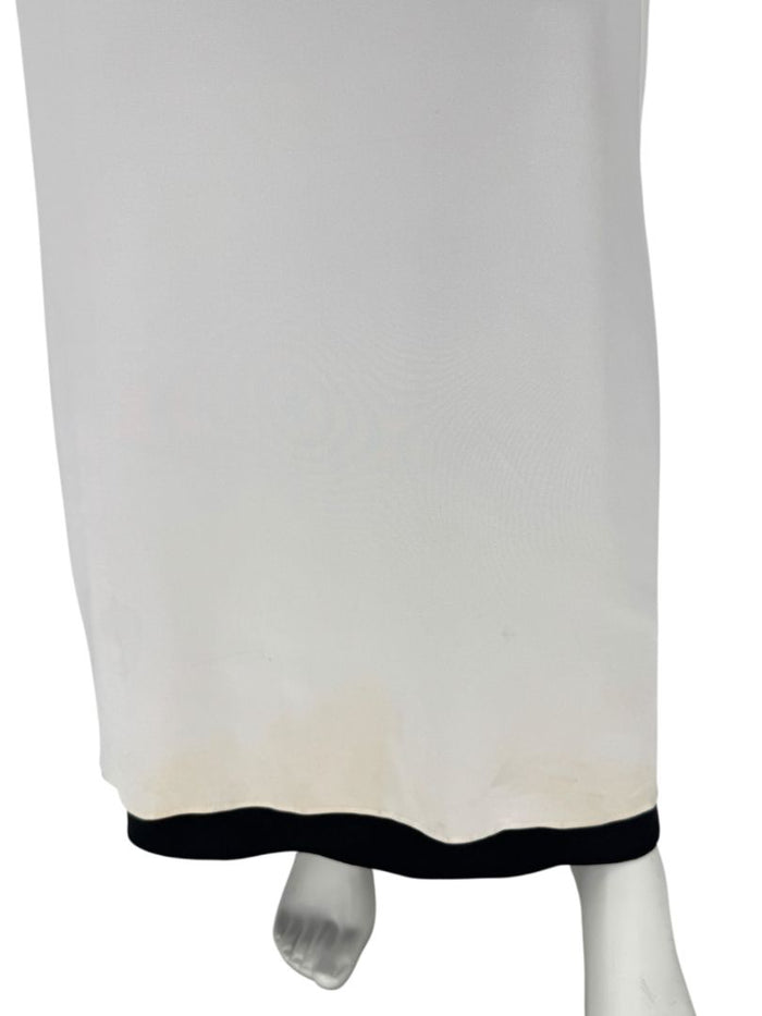 Theory Ivory Silk-Blend Sleeveless Maxi Dress – Size 10