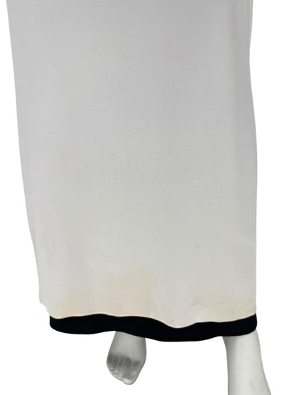 Theory Ivory Silk-Blend Sleeveless Maxi Dress – Size 10
