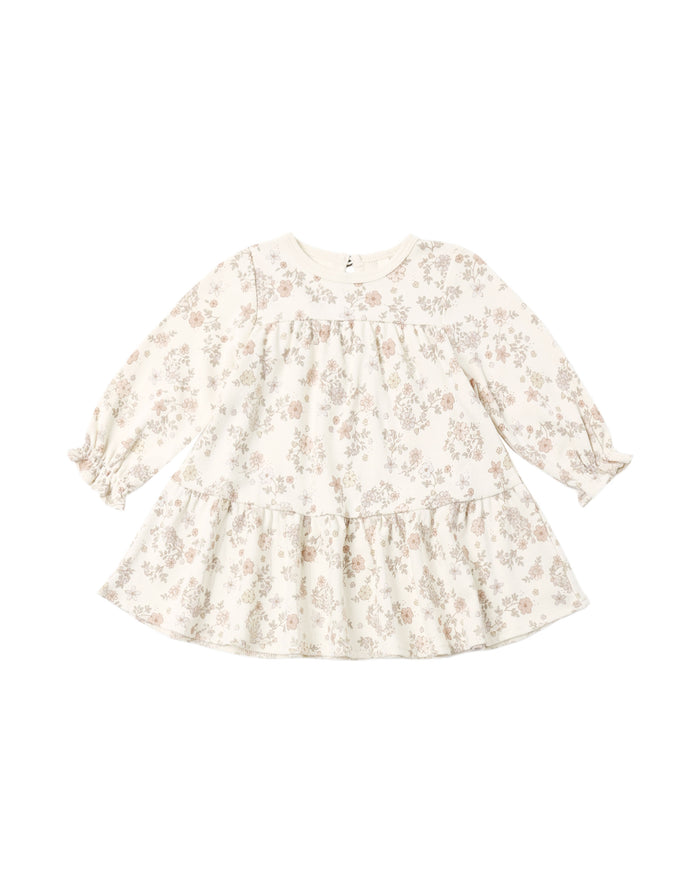 Tiered Jersey Dress || Floral Vine