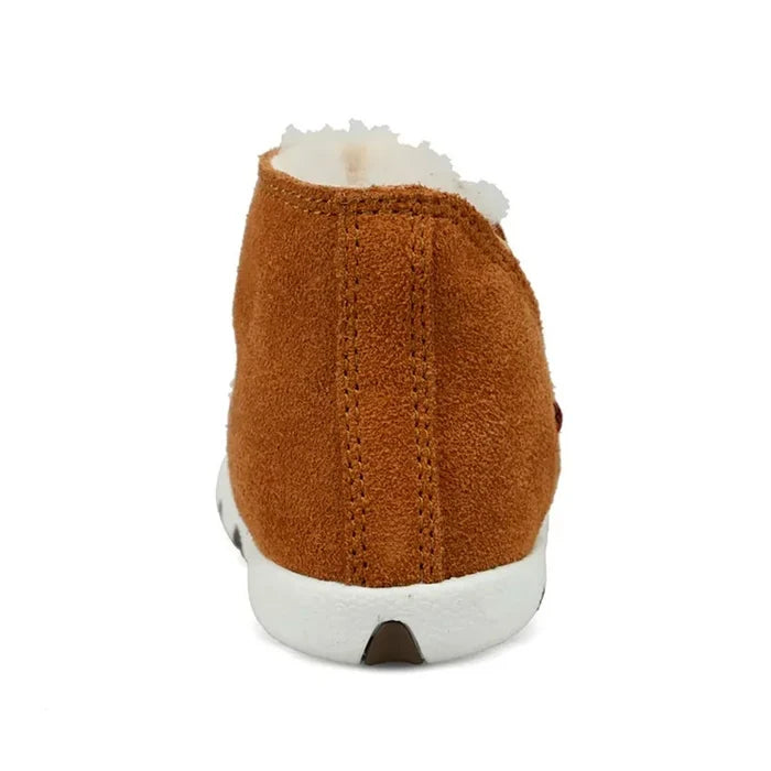 Twisted X Infant and Toddler Tan Suede Fleece Lined Baby Driving Moc Shoe ICA0021-Painted Cowgirl Western Store