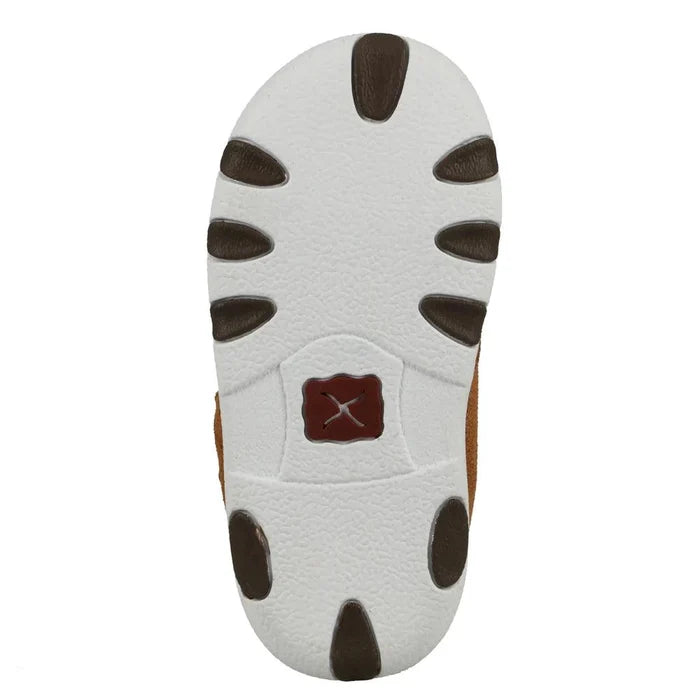 Twisted X Infant and Toddler Tan Suede Fleece Lined Baby Driving Moc Shoe ICA0021-Painted Cowgirl Western Store