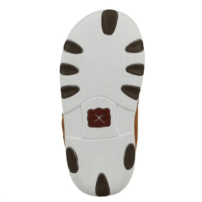 Twisted X Infant and Toddler Tan Suede Fleece Lined Baby Driving Moc Shoe ICA0021-Painted Cowgirl Western Store