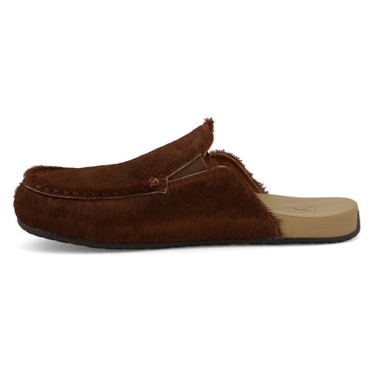 Twisted X Women's Dark Brown Faux Hair-On Cowhide Mule Slip-On Shoe WFFM003