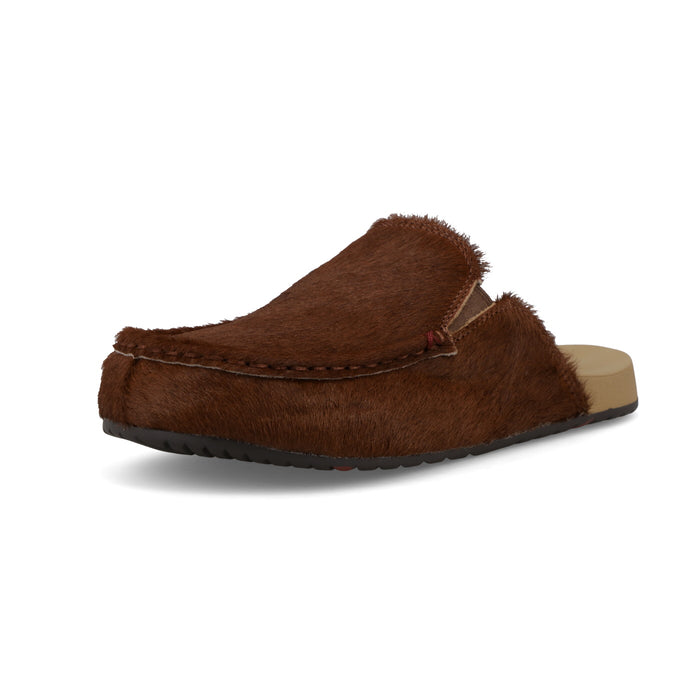 Twisted X Women's Dark Brown Faux Hair-On Cowhide Mule Slip-On Shoe WFFM003