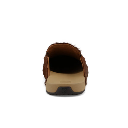 Twisted X Women's Dark Brown Faux Hair-On Cowhide Mule Slip-On Shoe WFFM003