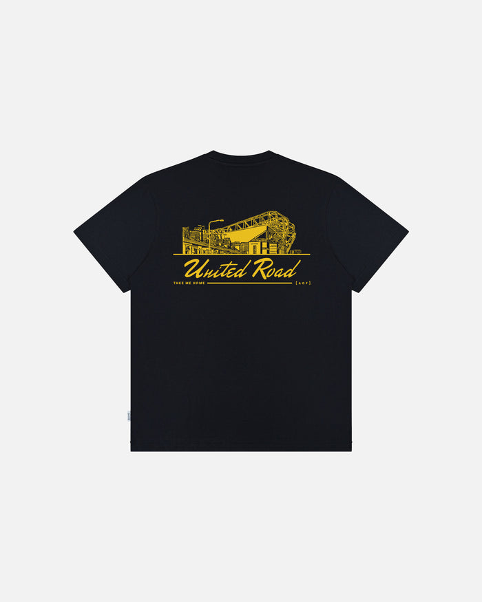 ART OF United Road Tee | MUFC Black Graphic Football T-shirt