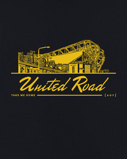 ART OF United Road Tee | MUFC Black Graphic Football T-shirt