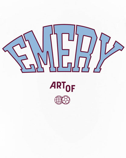 ART OF Villa University of Emery Tee | AVFC White Football T-shirt