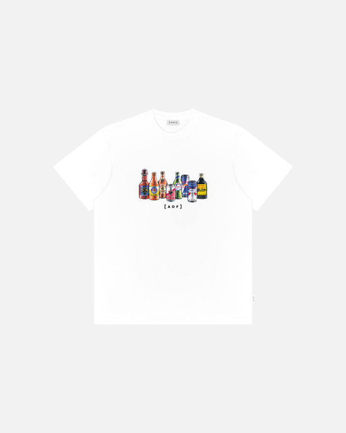 ART OF Up The European Tour Tee | AVFC White Graphic Football T-shirt