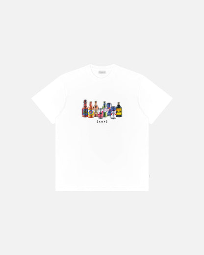 ART OF Up The European Tour Tee | AVFC White Graphic Football T-shirt