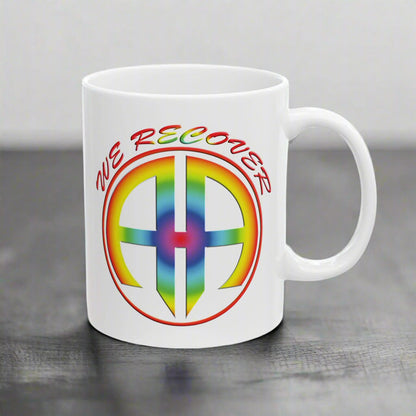 We Recover Rainbow 11oz AA Ceramic Mug