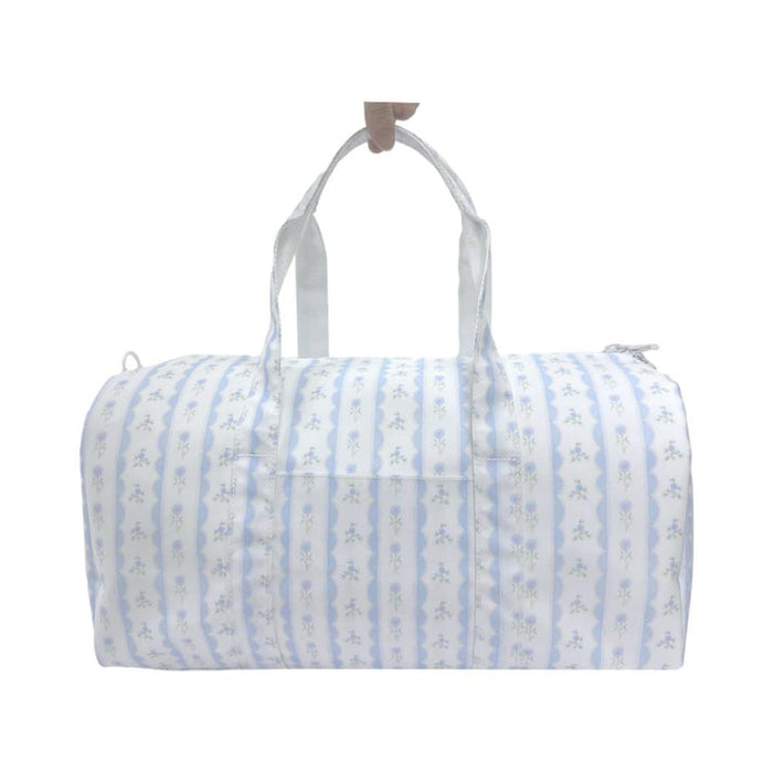 Weekender Duffle Bag - Ribbon Floral Blue - Wee Bee Baby Boutique