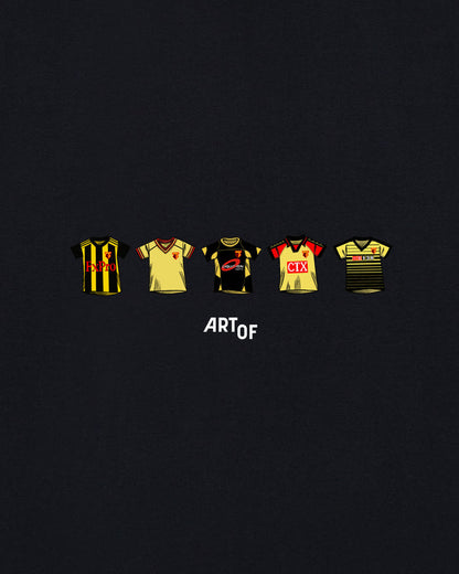 ART OF x Watford Classics Tee | WFC Black Graphic Football T-shirt