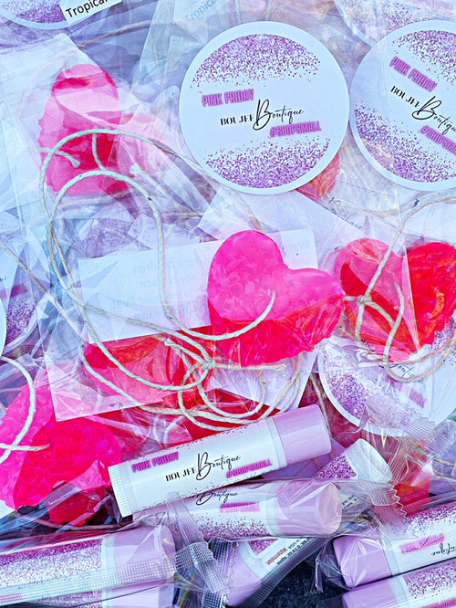 Wholesale | Pink Friday Lip Balms and Mini Heart Freshies