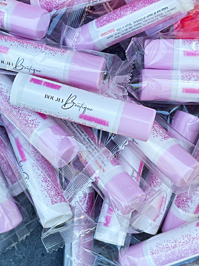 Wholesale | Pink Friday Lip Balms and Mini Heart Freshies