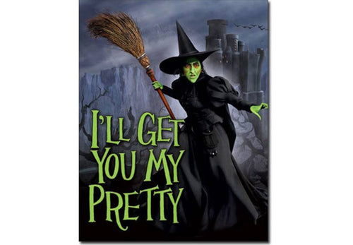 🎃 Wizard of Oz Witch I'll Get You My Pretty Metal Sign 16x12 Inch Tin Sign Halloween