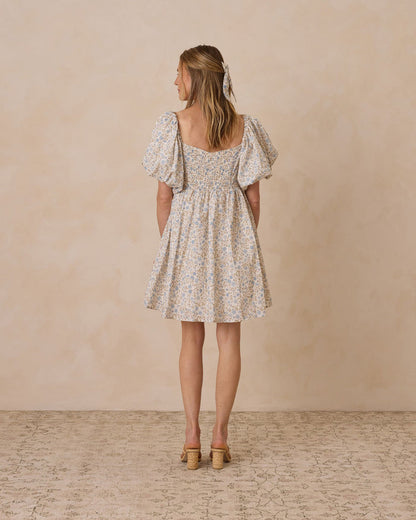 Women's Isabella Dress | Blue Garden (XS, XL) - Wee Bee Baby Boutique