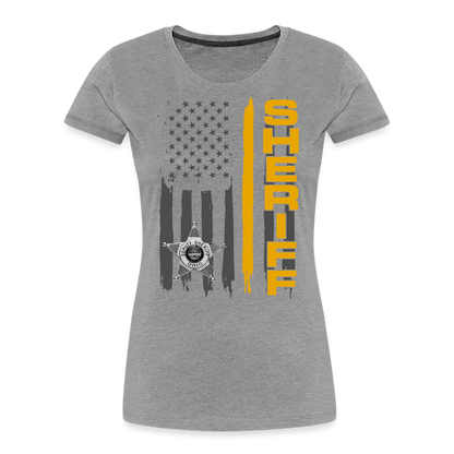 Women’s Premium T-Shirt - Ohio Sheriff Vertical - heather gray