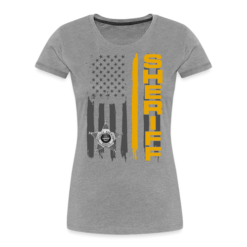 Women’s Premium T-Shirt - Ohio Sheriff Vertical - heather gray
