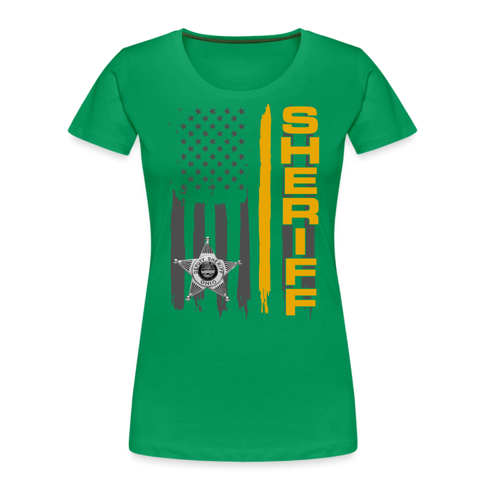 Women’s Premium T-Shirt - Ohio Sheriff Vertical - kelly green