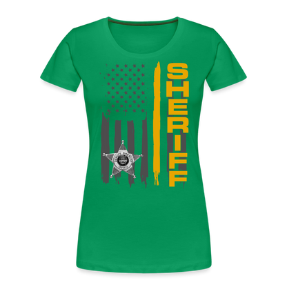 Women’s Premium T-Shirt - Ohio Sheriff Vertical - kelly green
