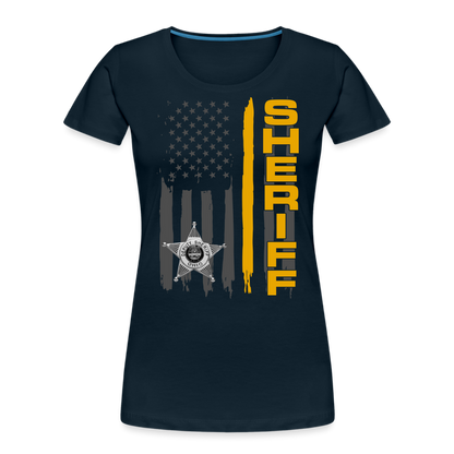 Women’s Premium T-Shirt - Ohio Sheriff Vertical - deep navy