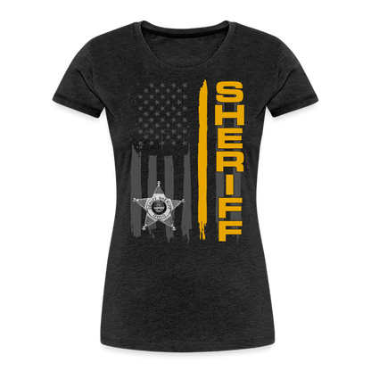 Women’s Premium T-Shirt - Ohio Sheriff Vertical - charcoal grey