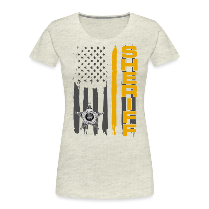 Women’s Premium T-Shirt - Ohio Sheriff Vertical - heather oatmeal