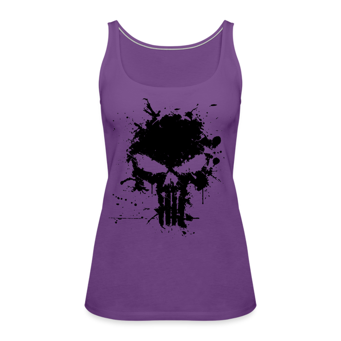 Women’s Premium Tank Top - Punisher Splatter - purple