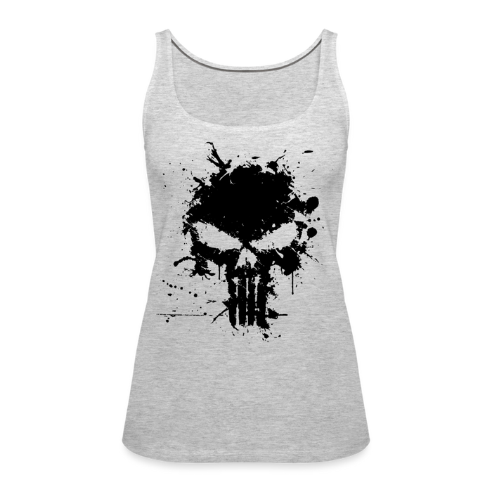 Women’s Premium Tank Top - Punisher Splatter - heather gray