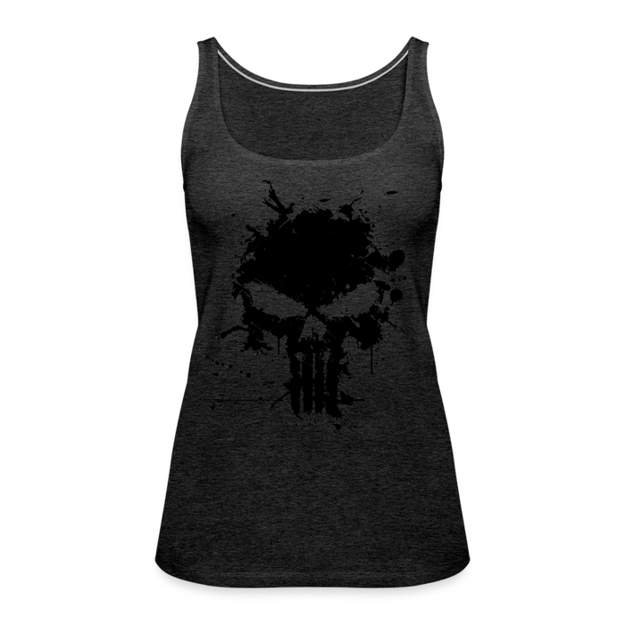 Women’s Premium Tank Top - Punisher Splatter - charcoal grey