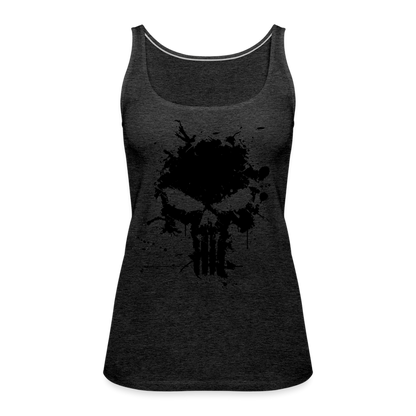 Women’s Premium Tank Top - Punisher Splatter - charcoal grey