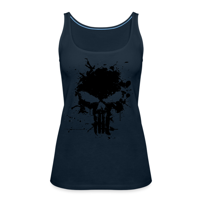 Women’s Premium Tank Top - Punisher Splatter - deep navy