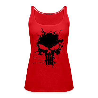 Women’s Premium Tank Top - Punisher Splatter - red