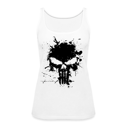 Women’s Premium Tank Top - Punisher Splatter - white