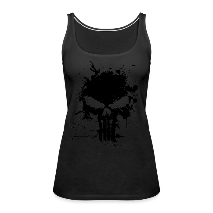 Women’s Premium Tank Top - Punisher Splatter - black