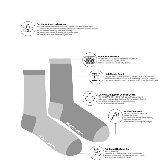 Women’s Socks | Campfire & Marshmallow | Mismatched Socks: Women's 5 - 10 - Pine & Moss
