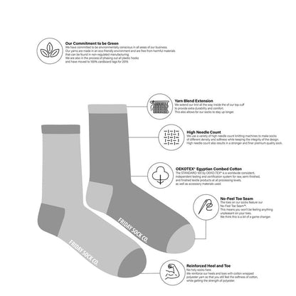Women’s Socks | Campfire & Marshmallow | Mismatched Socks: Women's 5 - 10 - Pine & Moss