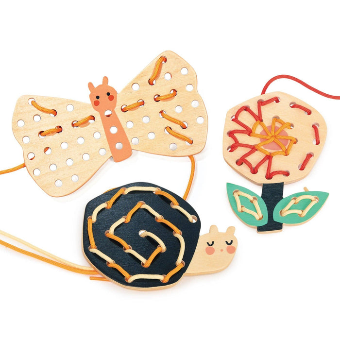 Wooden Garden Lacing Fun Set - Wee Bee Baby Boutique