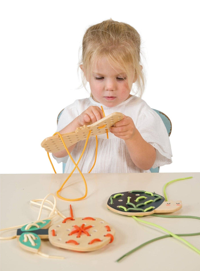 Wooden Garden Lacing Fun Set - Wee Bee Baby Boutique
