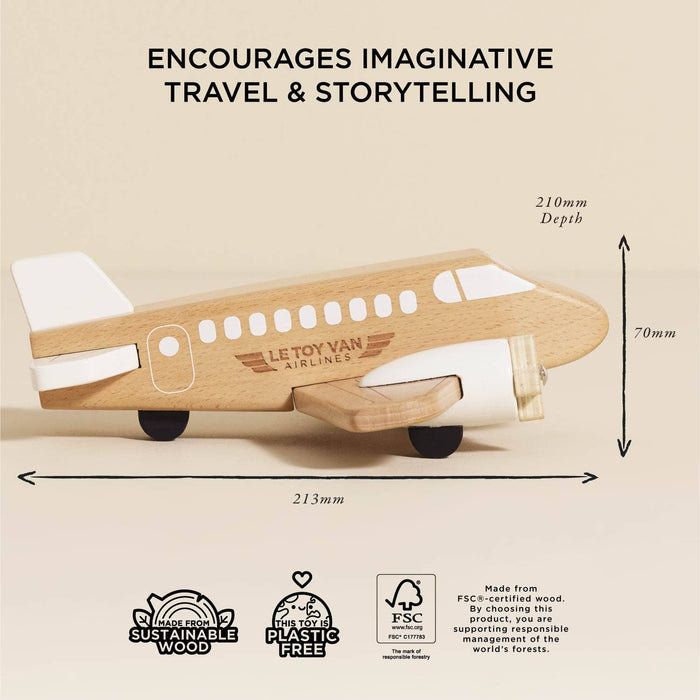 Wooden Toy Plane - Wee Bee Baby Boutique