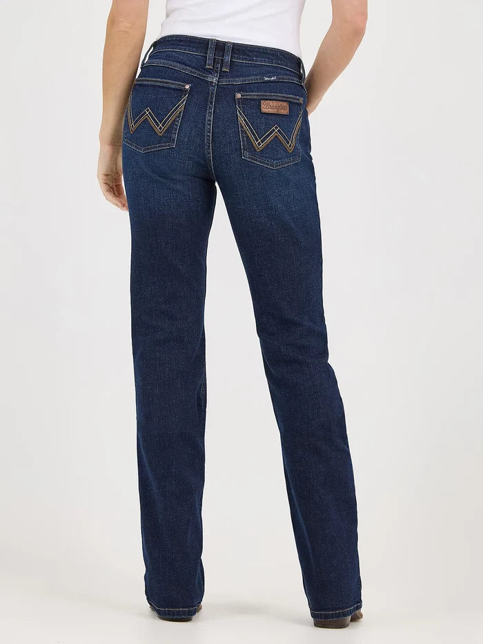 Wrangler Retro Women's Mae Alayna Dark Wash Mid Rise Bootcut Jeans 112371907