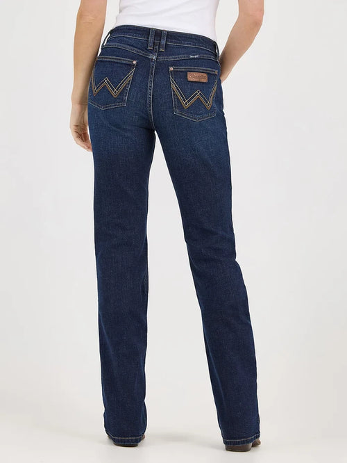 Wrangler Retro Women's Mae Alayna Dark Wash Mid Rise Bootcut Jeans 112371907