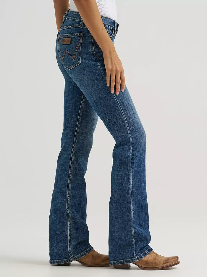 Wrangler Retro Women's Mae Marina Medium Wash Mid Rise Bootcut Jeans 112382281