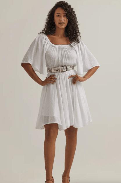 Wrangler Retro Women's Off White Swiss Dot Americana Dress 112344666