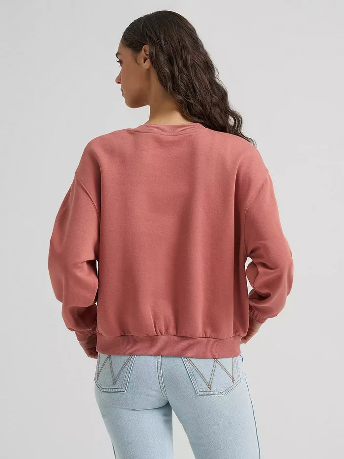 Wrangler Women's Canyon Withered Rose Embroidered Logo Sweatshirt 112380254