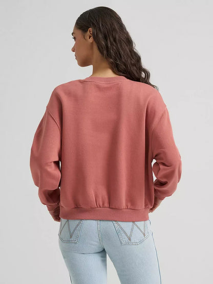 Wrangler Women's Canyon Withered Rose Embroidered Logo Sweatshirt 112380254