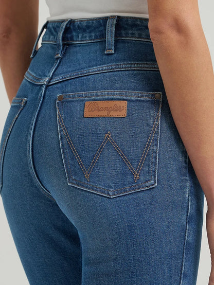 Wrangler Women's Lillian Dark Wash High-Rise Rodeo Boot Cut Riding Jeans 112367607
