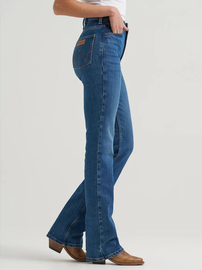 Wrangler Women's Lillian Dark Wash High-Rise Rodeo Boot Cut Riding Jeans 112367607