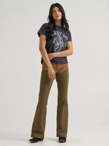 Wrangler X Lainey Wilson Women's Black 'Giddy Up' Tee Shirt 112382845